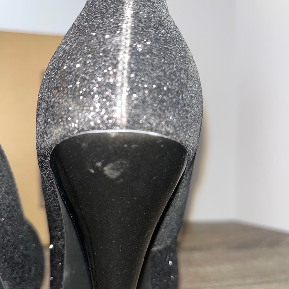 City Snappers Black Glitter High Heels Women’s Size 7.5 - Picture 9 of 16